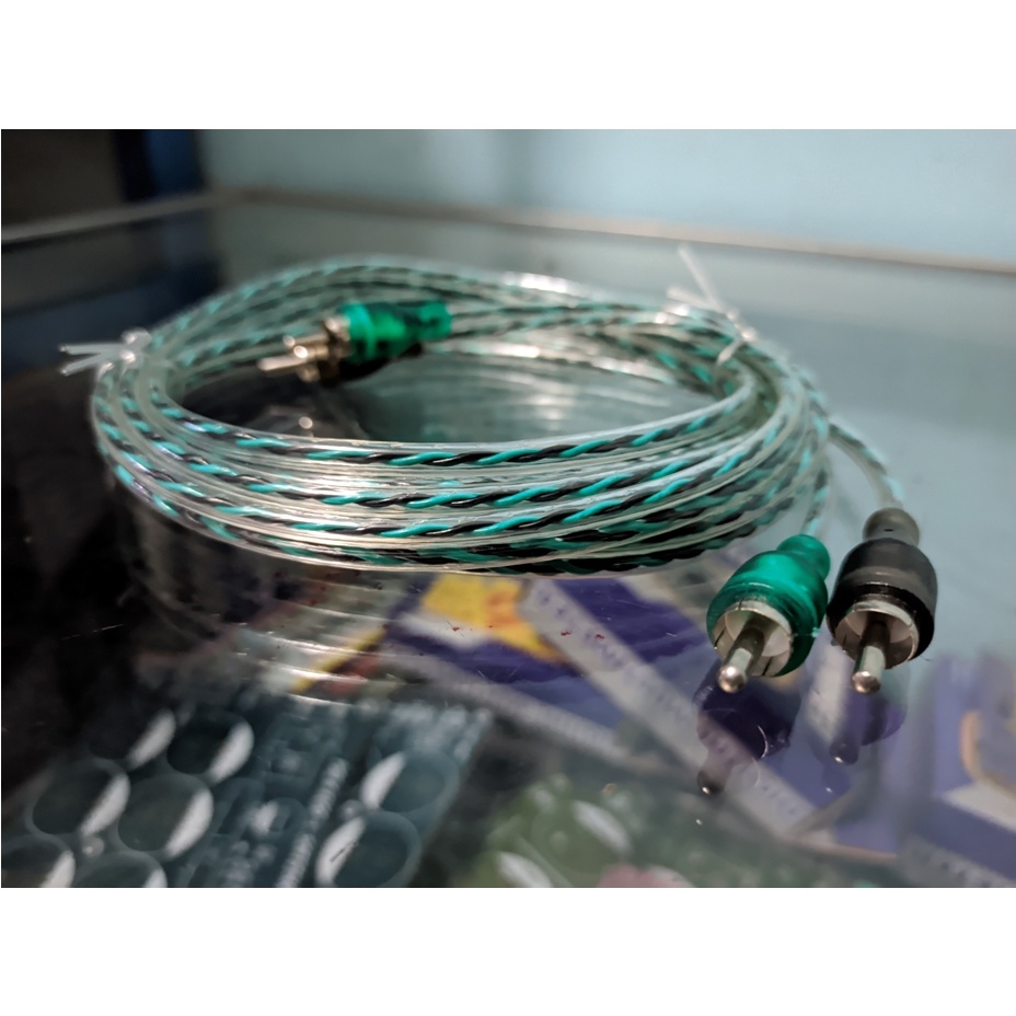 KABEL RCA AUDIO MOBIL 2 METER TRANSPARANT BERKUALITAS AUTOLAB