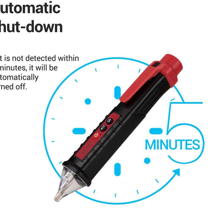 ✨ Tespen Listrik Digital Bunyi Alat Cek Kabel Putus Tester Pen Sensor Detektor Voltase 12V-1000V ?