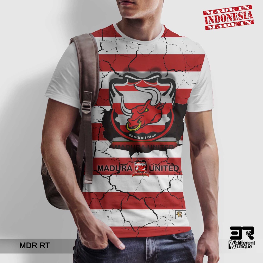 [ COD ] KAOS PRINTING GAMBAR TEAM SEPAKBOLA MADURA UNITED MDR RT - BAJU SEPAK BOLA DISTRO ORIGINAL M