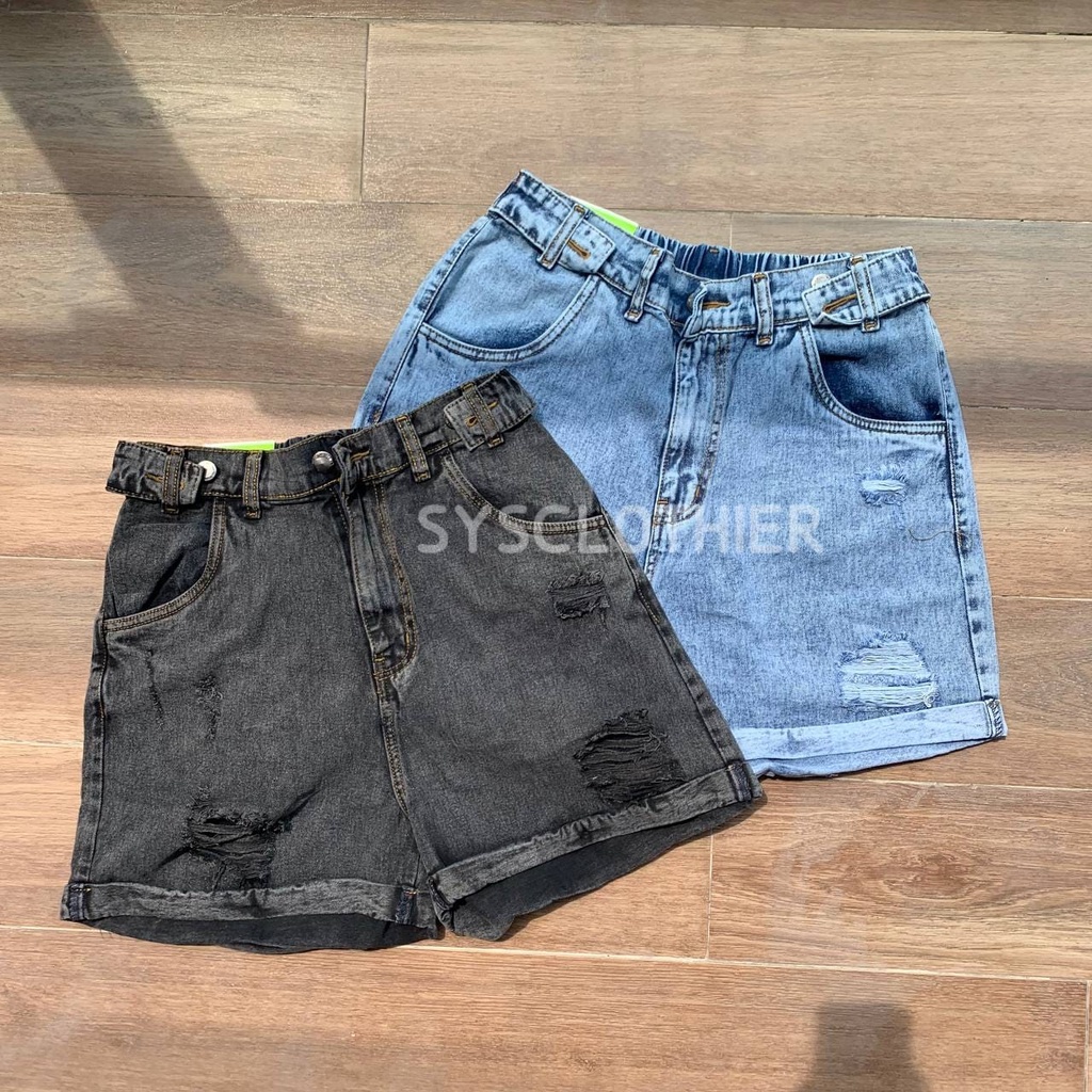 CELANA JEANS WANITA KIRA SHORT RIPPED-SYSCLOTHIER