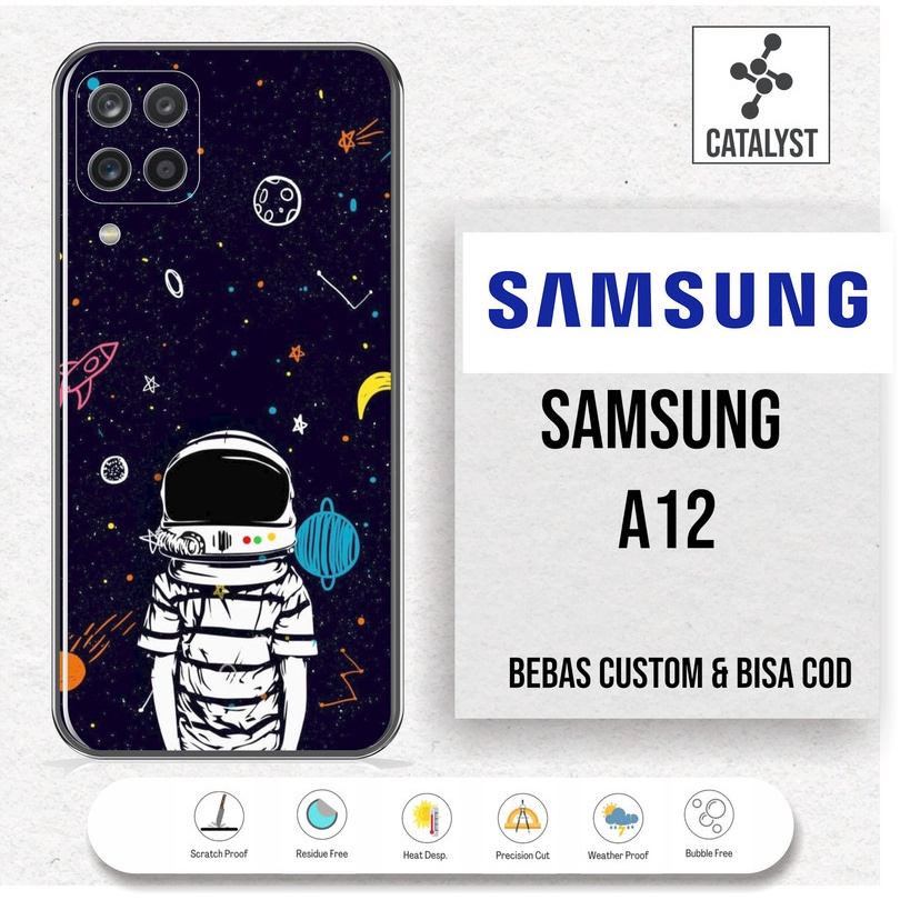 (Buy 1 Get 2) Garskin Skin SAMSUNG A12 - KODE -81HS Bisa Custom - Sticker Case