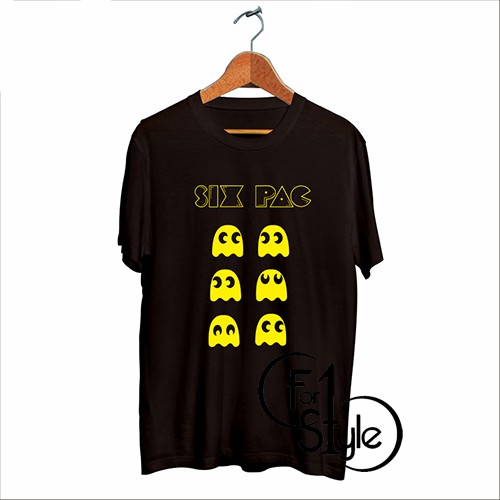 Kaos Baju Distro SIX PAC PACMAN Kaos Game SEGA