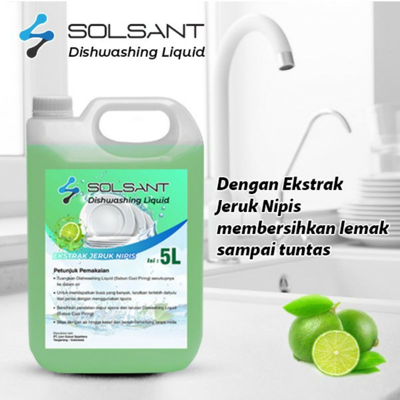 SABUN CUCI PIRING DISWASHING LIQUID SOLSANT 5L