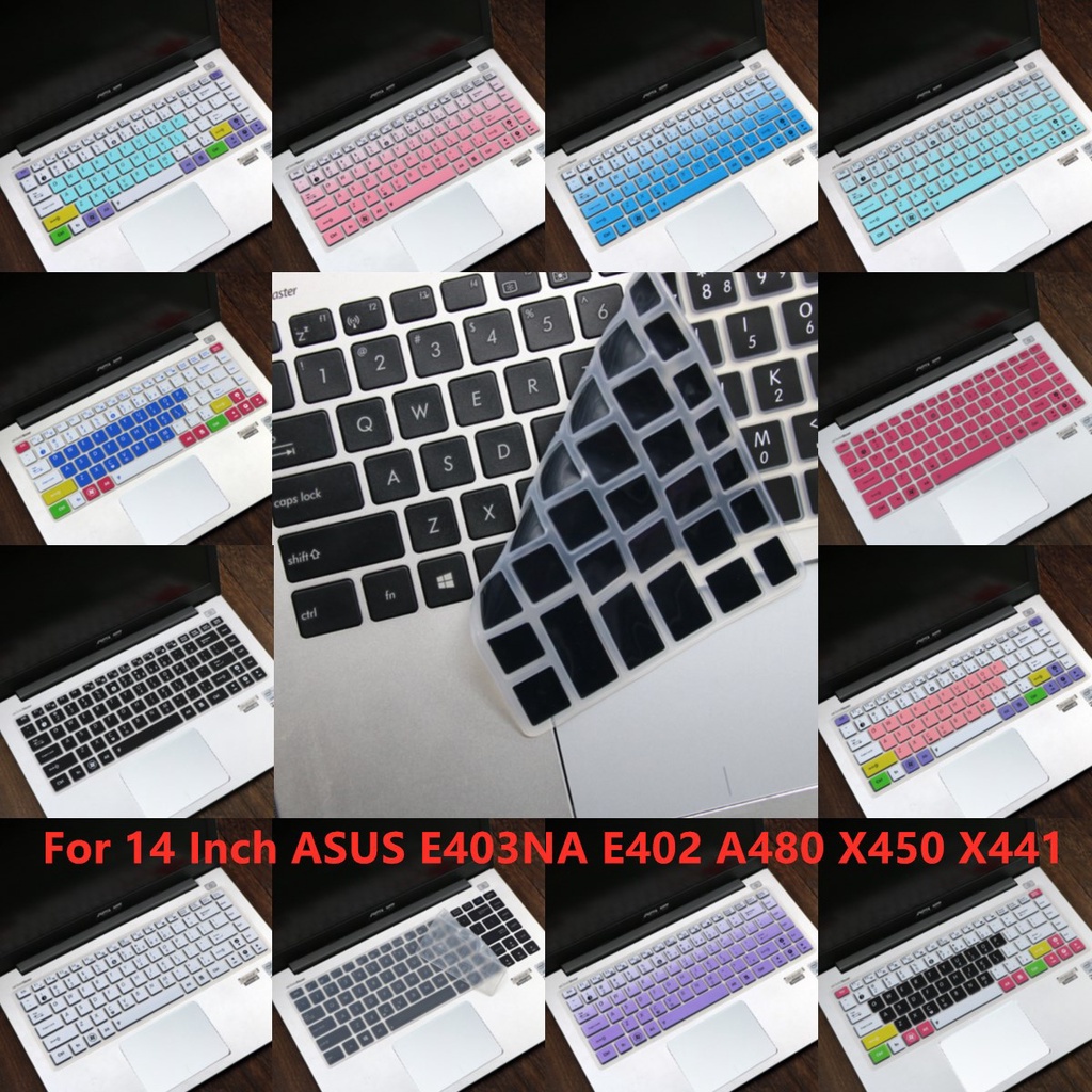 Cover Pelindung Keyboard Laptop Bahan Silikon Ultra Tipis Untuk Asus E403Na E402 A480 X450 X441 14 &quot;