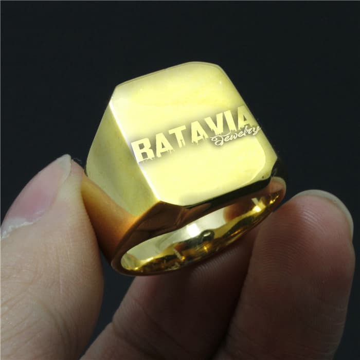 ORIGINAL cincin titanium cincin pria ring gold perhiasan emas ootd 887