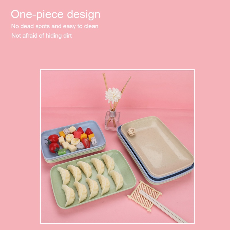 Piring Kecil Simple Longitudinal Piring Eat Snack Bread Cookie Bpa Free Plastic coolcolor