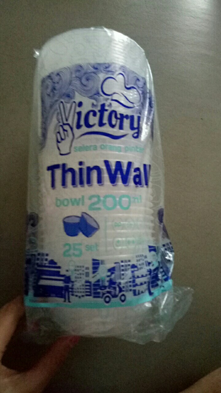Thinwall Bulat 200ml/cup Salad/cup Puding Isi 25bj