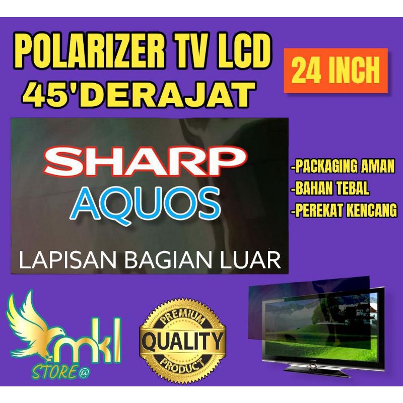 POLARIS POLARIZER TV LCD LED 24" IBC 45" DERAJAT PELAPIS PLASTIK UNTUK BAGIAN LUAR ATAU DEPAN POLARIS POLARIZER TV LCD LED 24" INC 45" DERAJAT