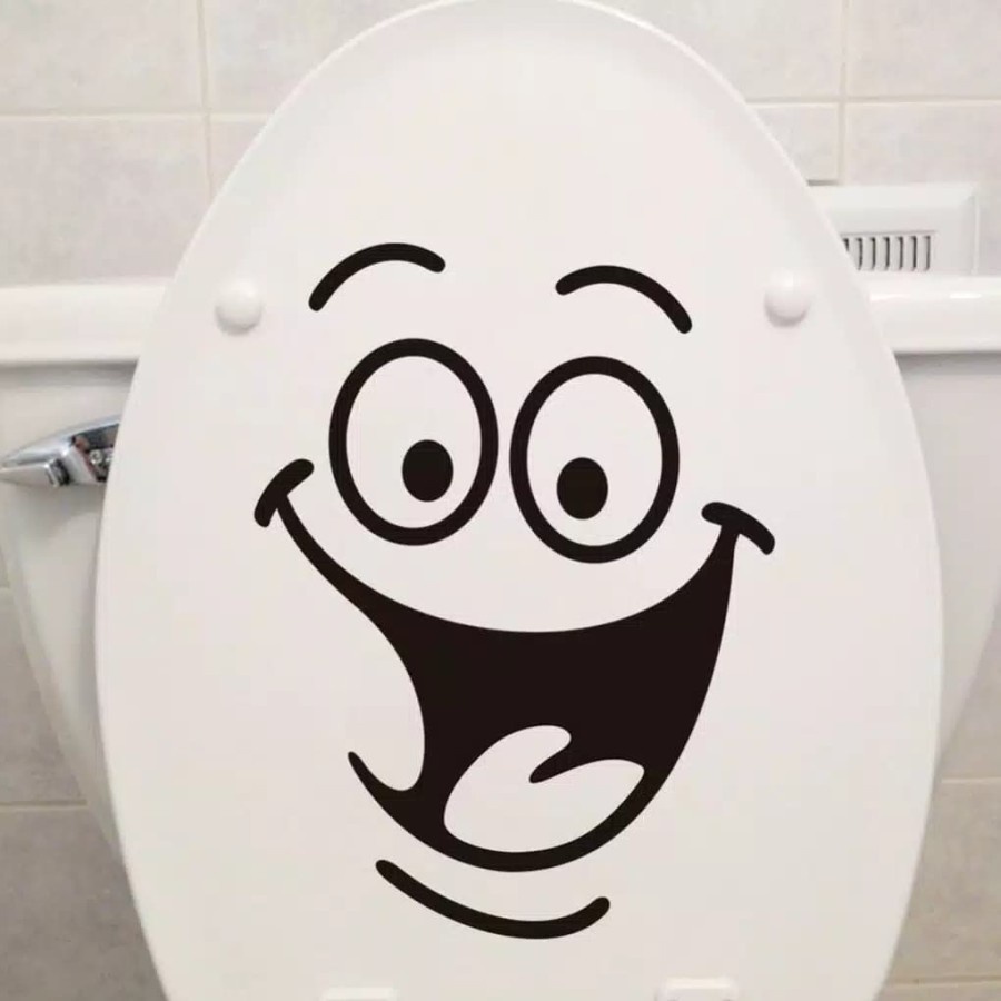 

Special Promo Sticker Dudukan Toilet Wajah Toilet Sticker Tutup Toilet Motif Muka
