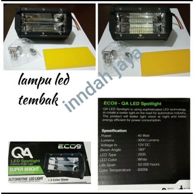 Lampu Led Tembak 24 Mata 2 Susun Lampu Sorot 12/24 Volt