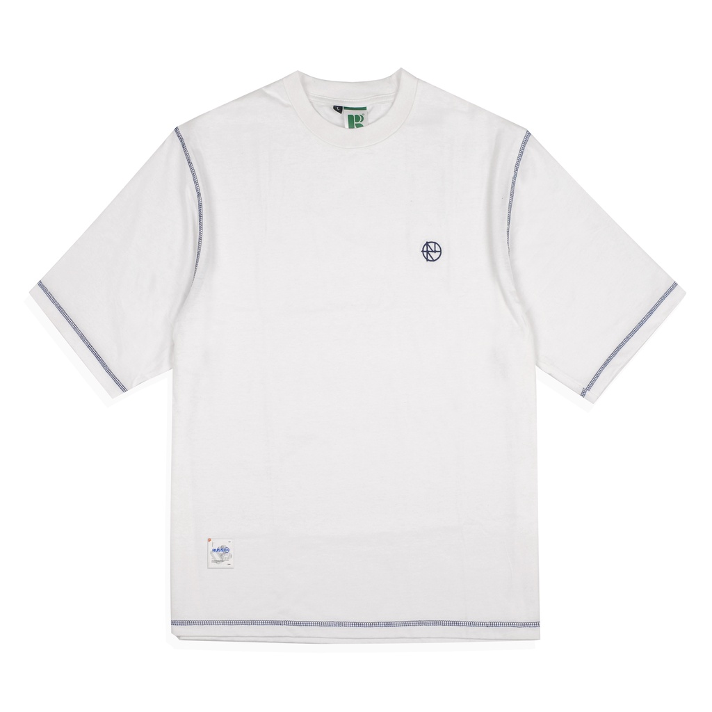 Russ Tshirt Pria Kaos Pria Oversize Bahan Heavy Cotton Potongan Longgar - Putih Pria Oversized Heavy