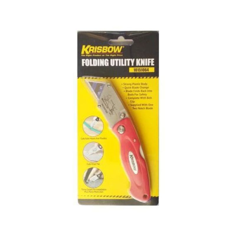 KRISBOW ACE ORIGINAL PISAU LIPAT MULTIFUNGSI FOLDING UTILITY KNIFE