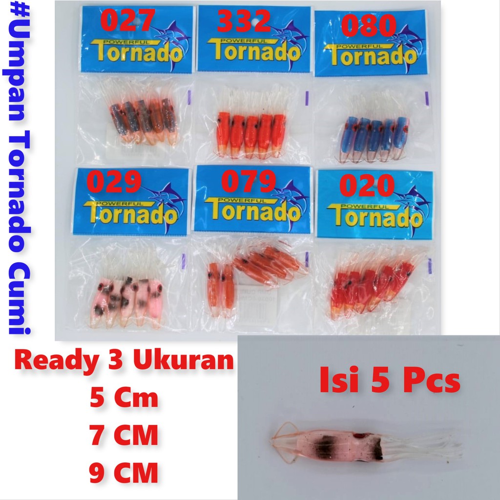 Umpan Tornado Cumi 10030 Bahan Karet