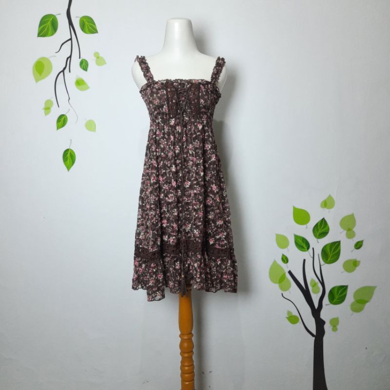 Preloved overall dress brukat kawaii Liz lisa
