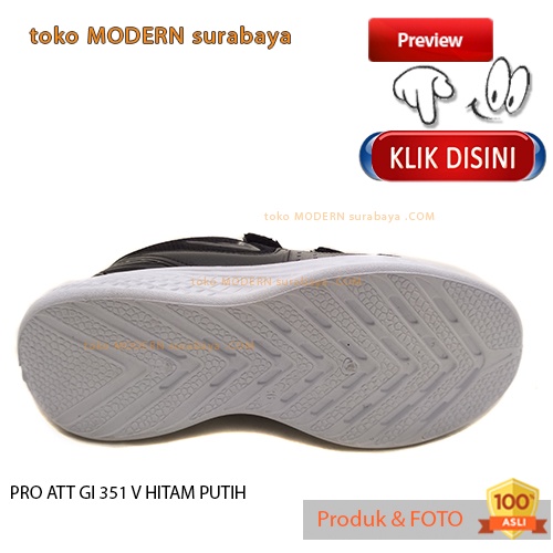 PRO ATT GI 351 V HITAM PUTIH sepatu anak sekolah sepatu sneaker velcro