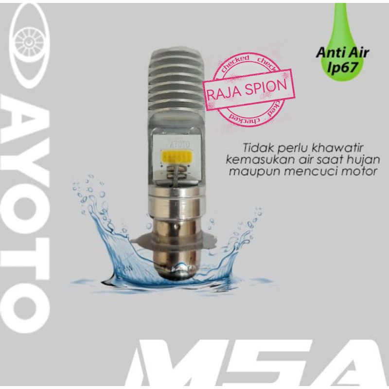 dop ayoto m5a gl/Lampu Depan LED Motor AYOTO M5A AC/DC Watt 10 Piringan Kaki 3