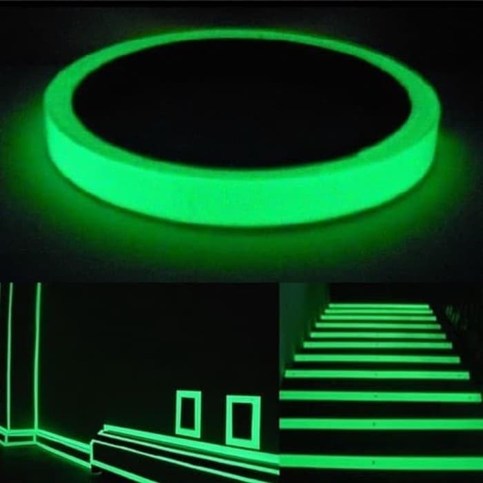 Jual Stiker Dinding Glow In The Dark PVC Warna Menyala Dalam Gelap   KHM295   Hijau Diskon