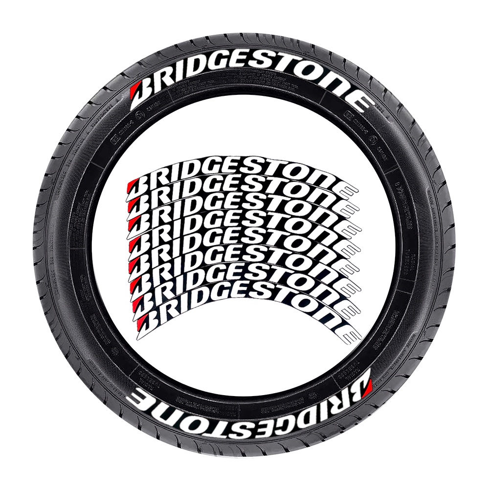 Stiker Huruf Ban Mobil Huruf Ban Mobil BRIDGESTONE 3D Karet Car Wheel Tuning Permanen Siam Decal