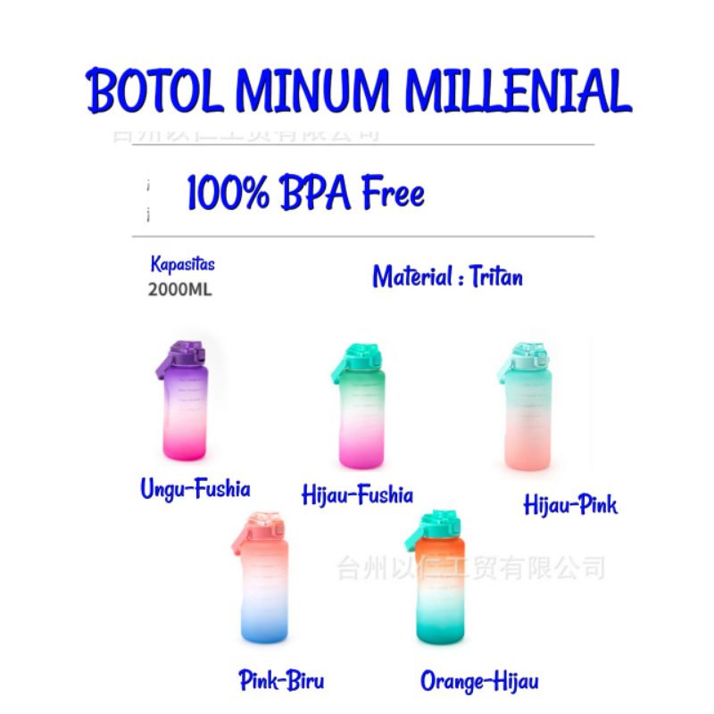 botol minum tritan 2 liter