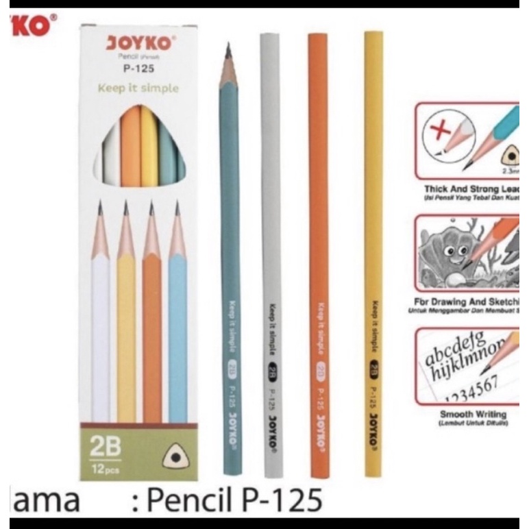 

pensil kayu P-125 isi 12pcs