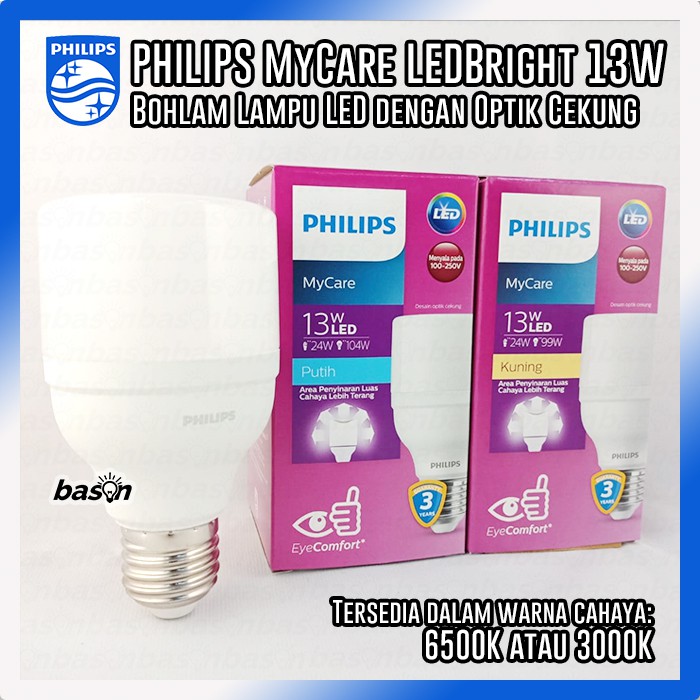 PHILIPS MyCare LED Bright 13W E27 - Bohlam Lampu LED optik cekung