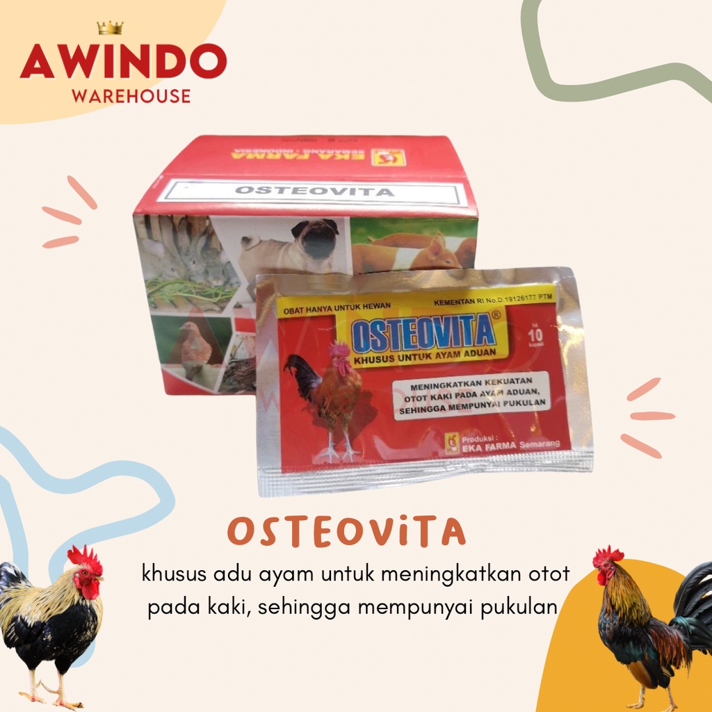 OSTEOVITA AYAM ADU - Obat Vitamin Khusus Ayam Adu