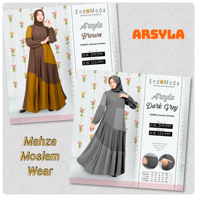 DRESS ARSYILA || GAMIS ORIGINAL ENDOMODA