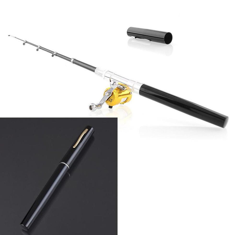 TERLARIS  Mini FISHING ROD PENA PUPLEN Pancing Joran Pancing Mini Portable 1M 100CM Pen PulPen