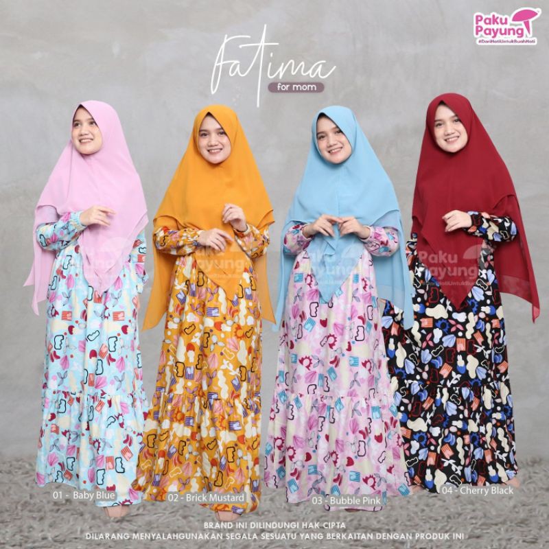 Gamis  Mom/Dewasa Fatima Paku Payung