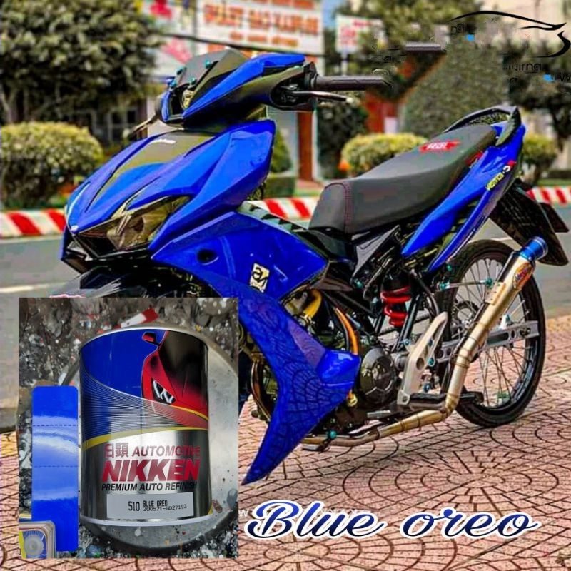 CAT BIRU OREO/BLUE OREO NIKKEN SOLID - Cat Mobil Kayu Besi Duco