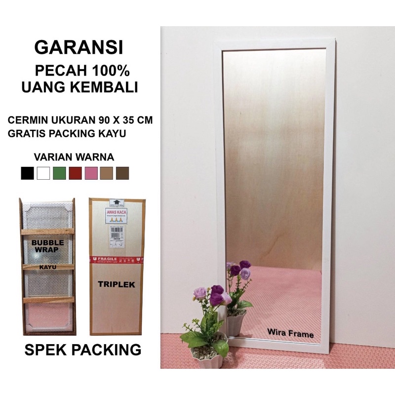 TERMURAH CERMIN GANTUNG 35x90cm GARANSI