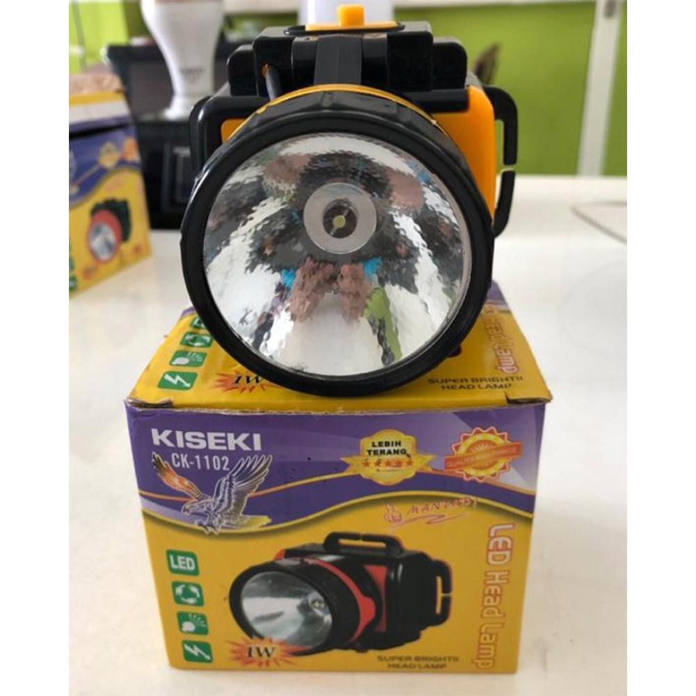 Jual  Senter Kepala Headlamp Kiseki CK 1102 Putih Ori Murah