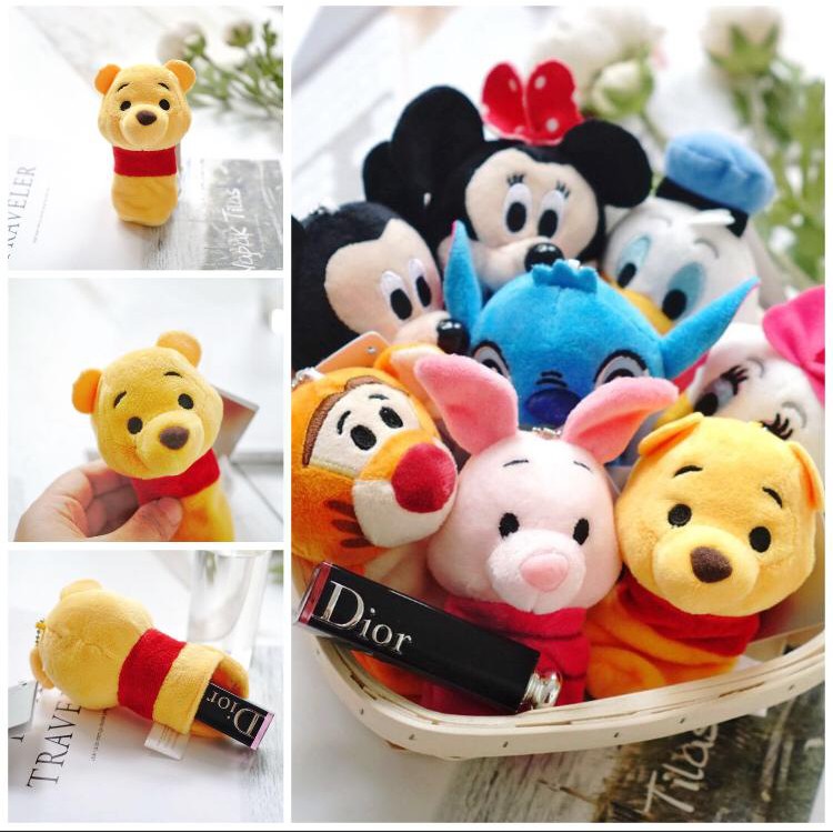 WINNIE THE POOH LOSTO DAISY DUCK STITCH PIGLET TIGGER LIPSTICK COVER MINI POUCH BAG TAS MAKE UP