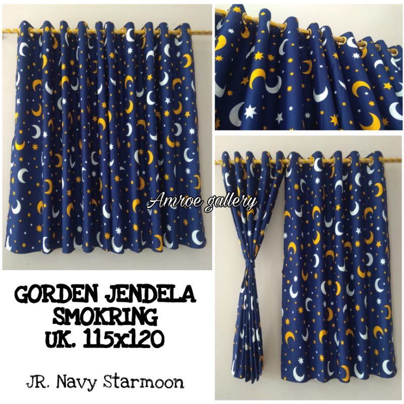 GORDEN JENDELA PENDEK KAMAR SMOKRING/ RING TERMURAH TERLARIS UK. 120 X115 (BISA COD)