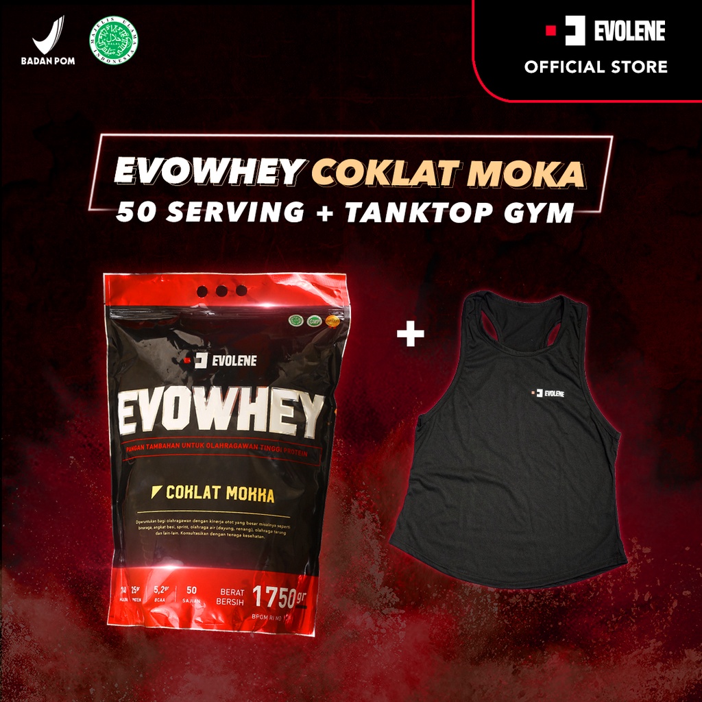 Evowhey Hazelnut 50s + Free Shaker - Suplemen fitness pembentuk Otot - Defisit kalori - Susu Protein - Suplemen Fitness - Minuman Protein - Suplemen Workout Evolene Evoline Evolen