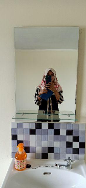 Kaca Cermin Kamar Mandi / Wastafel 40cmx60cm Promo