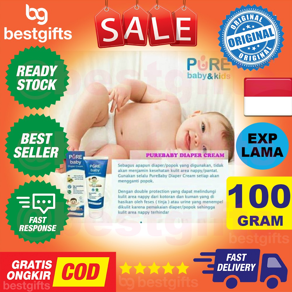 PURE BABY KIDS PUREBABY PUREKIDS DIAPER DIAPERS CREAM KRIM RUAM POPOK NAPPY KULIT SENSITIF BAYI ANAK