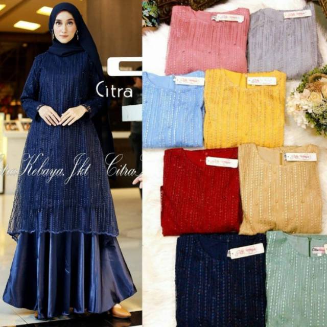 Set kebaya brokat nadian  tessa / kebaya modern / kebaya muslim / kebaya wisuda