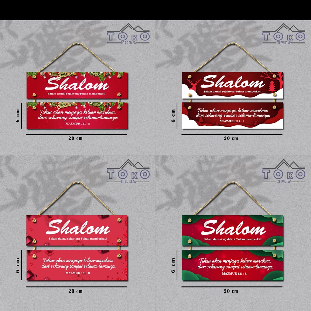 Ucapan Shalom Kristen Hiasan Dinding Pintu Rumah