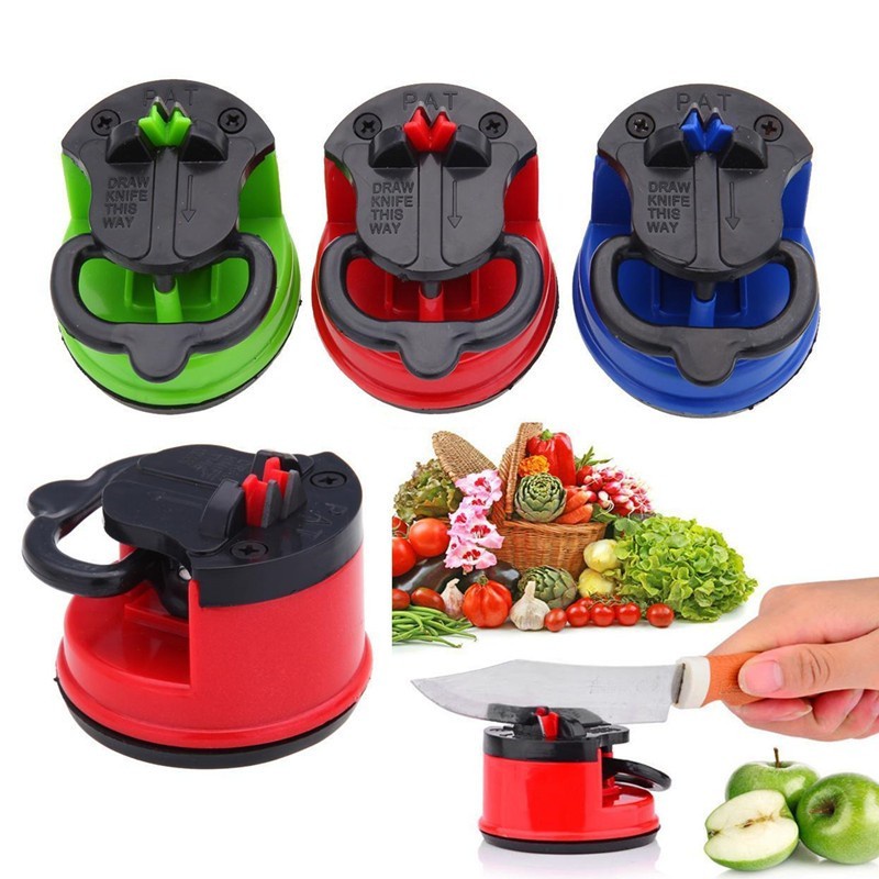 Alat Pengasah Pisau Dapur  Praktis Knife Sharpener With Sunction Pad