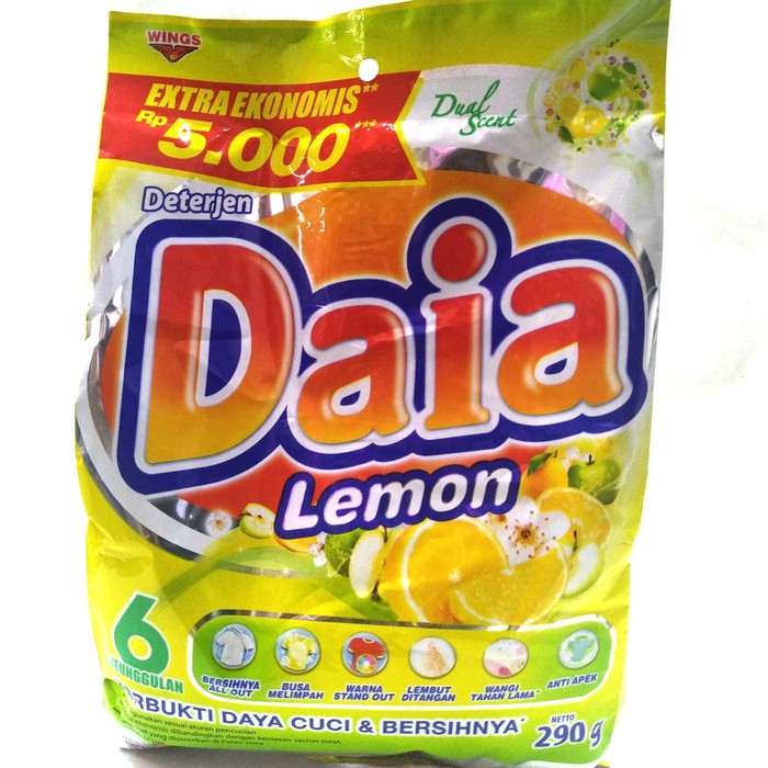 

DETERJEN DAIA LEMON 290 GR