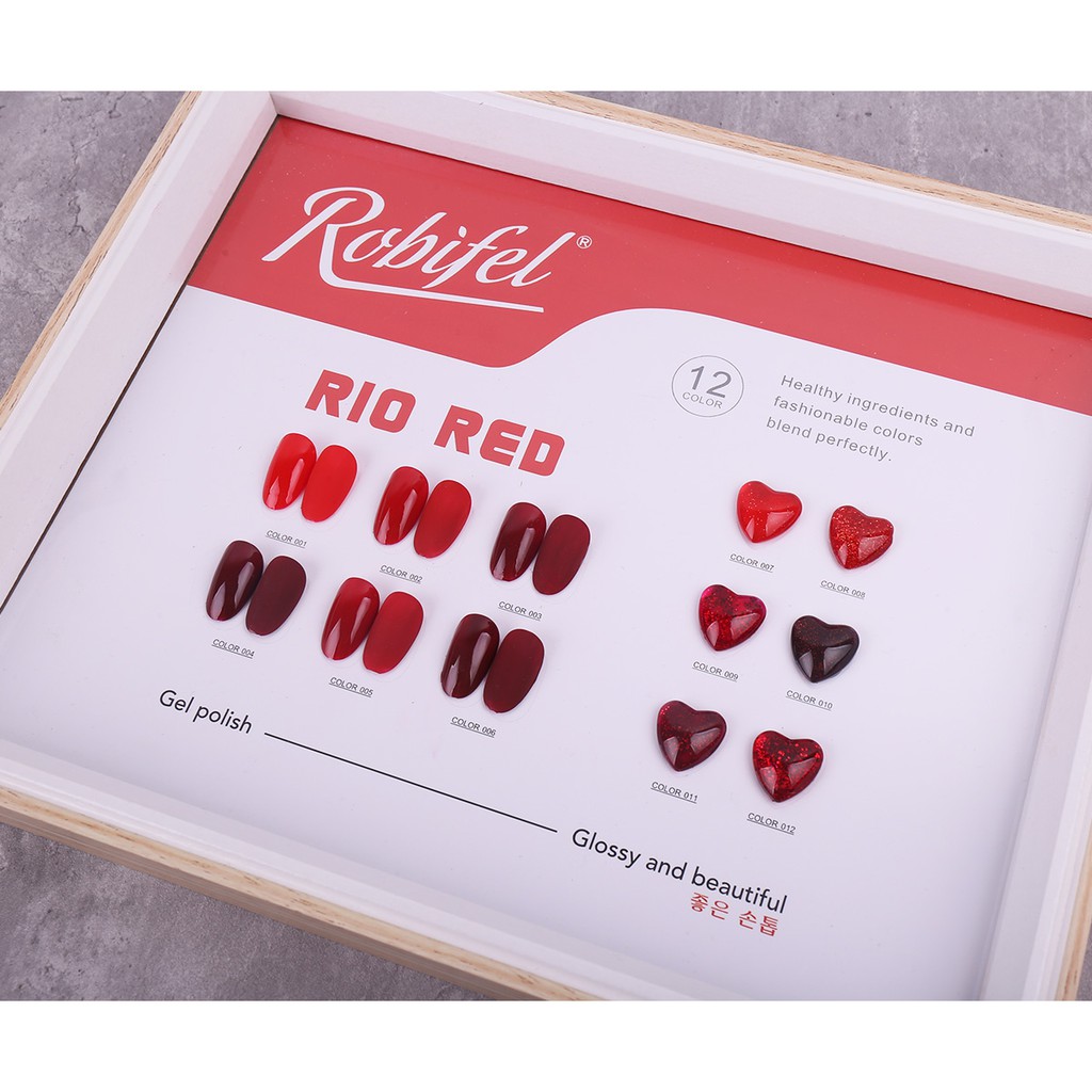 ROBIFEL RIO RED NAIL POLISH GEL 15ML MADE IN KOREA