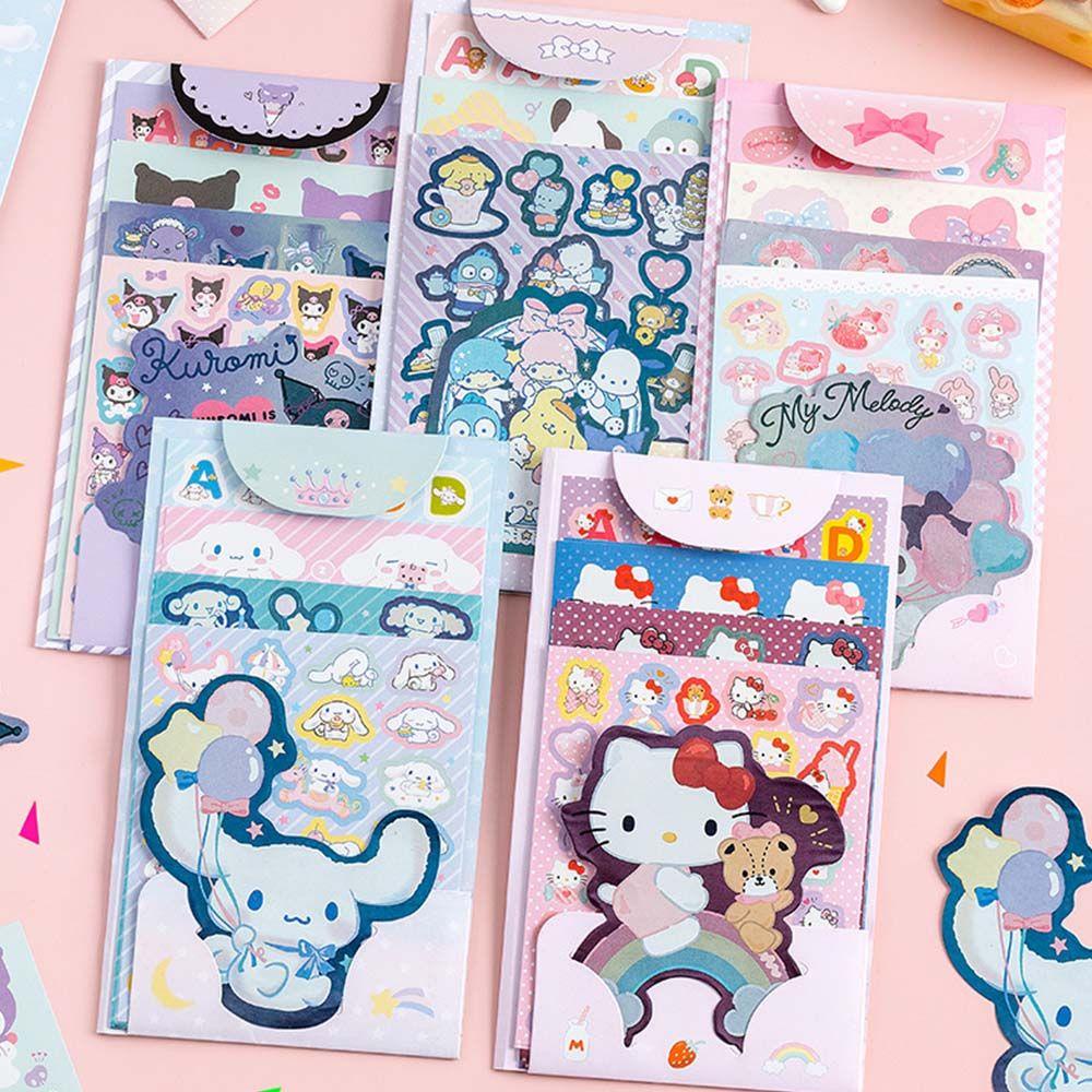 Set Stiker Motif Kartun Kawaii Tahan Air Untuk Dekorasi Scrapbook