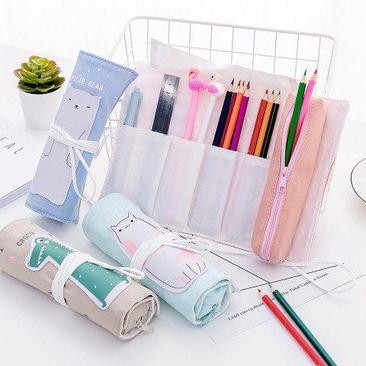 

ZVG [PENCIL ROLL CASE] Creative Cartoon Design / Tempat Pensil bentuk Roll Ready Stok