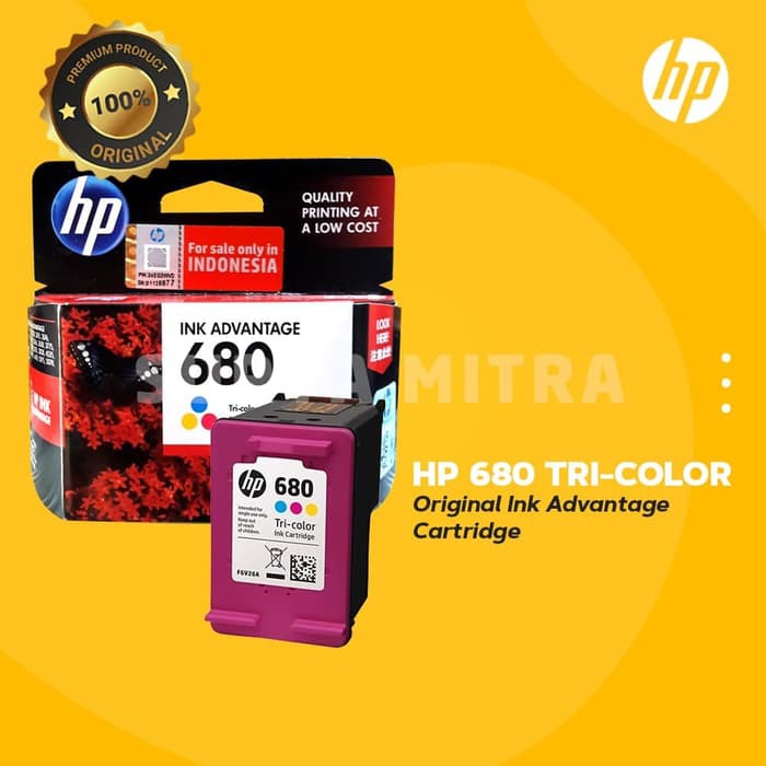 Tinta HP 680 Colour Ink Cartridge - For 2135, 3635 / Color Original