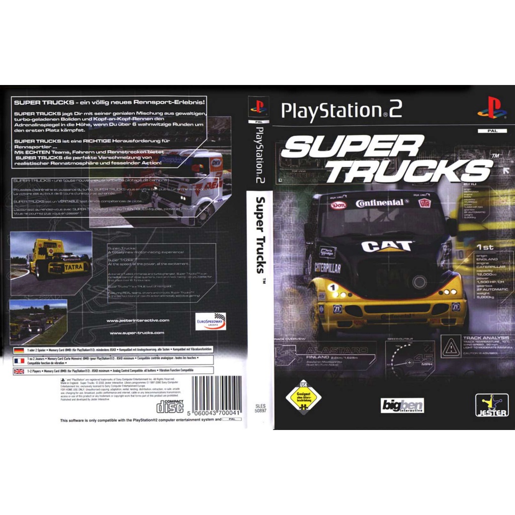 Kaset Ps2 Game Super Truck Racing