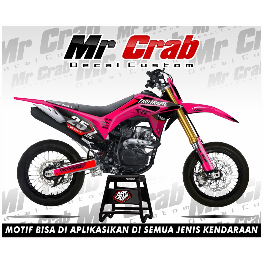 decal stiker crf 150 l full body Hot Pink - Supermoto