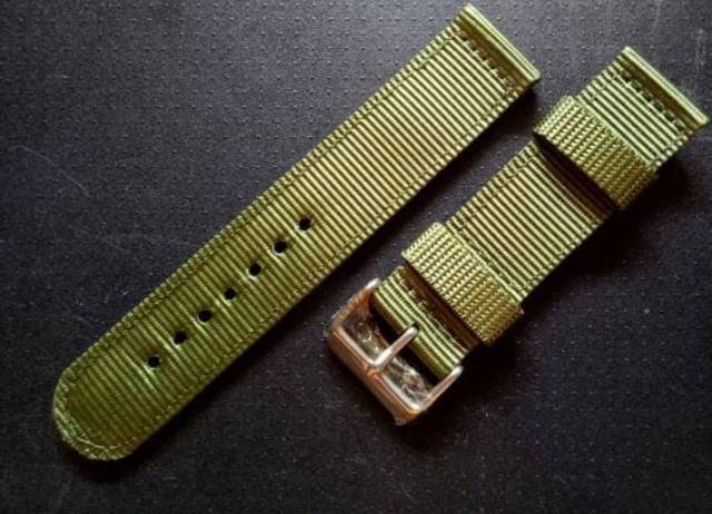 Tali jam tangan arloji kanvas strap army