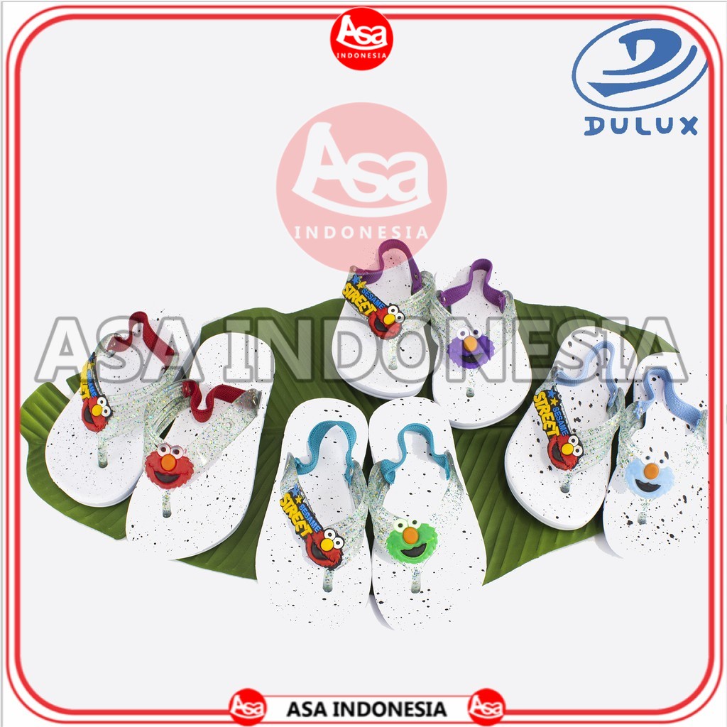 Sandal Japit Gunung - Let belakang anak cewek/cowok Motif Elmo Dulux (2641)