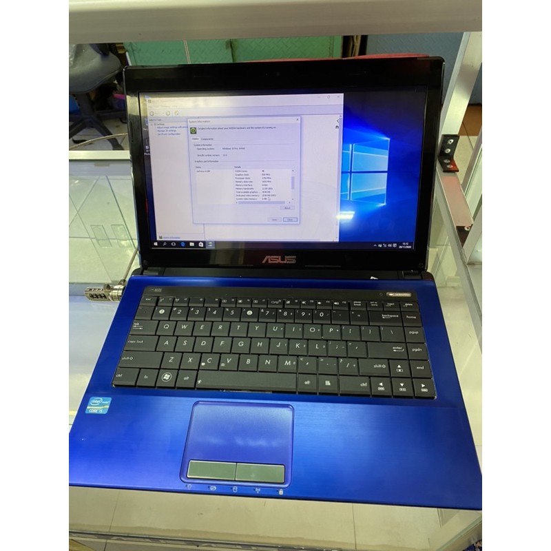 Laptop Asus K43S Blue Core i5 Gen2 Layar 14inch Second